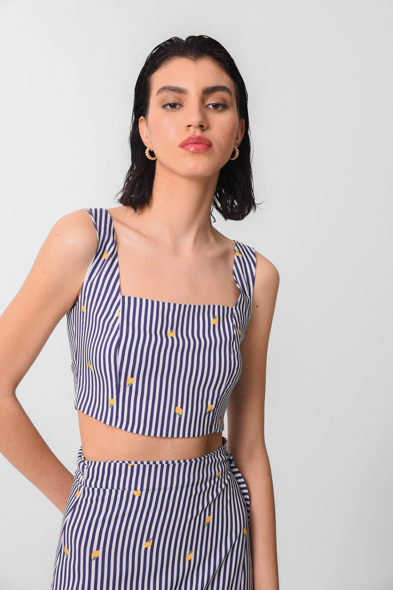 SORRENTO CROP TOP (CITRUS CHARM BLUE)