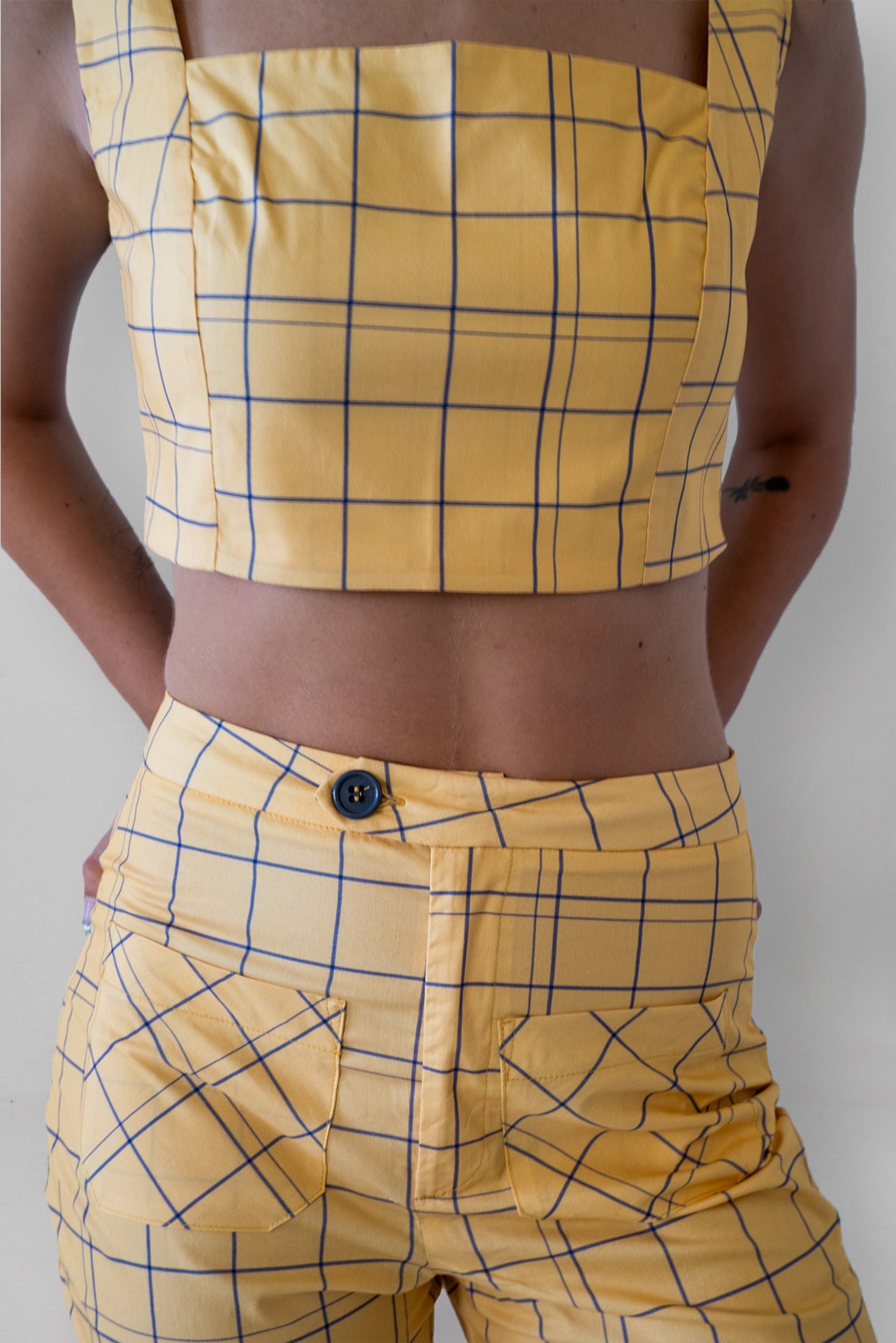 SORRENTO CROP TOP (YELLOW PLAID)
