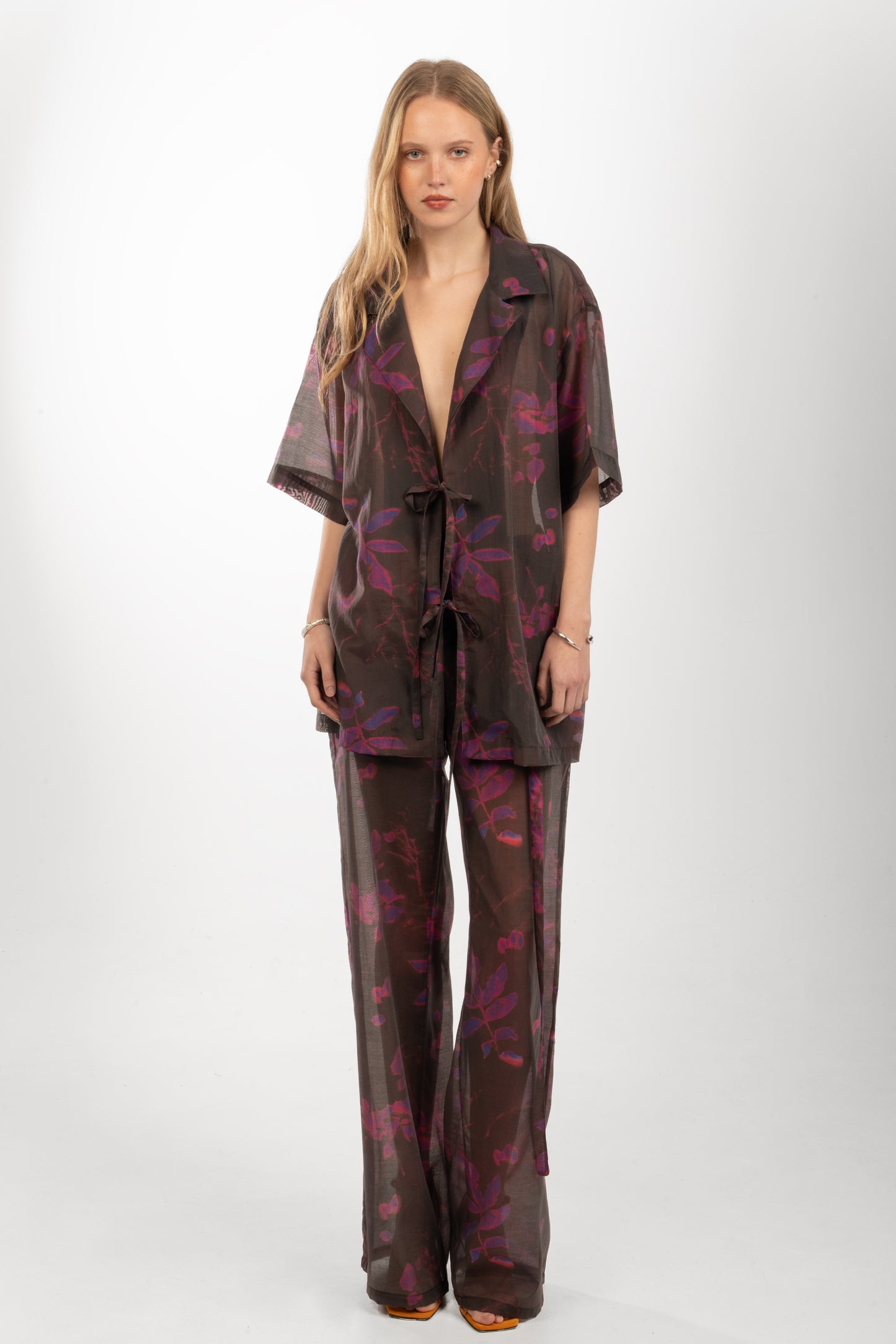 Rosa Shirt - Cyan Purple