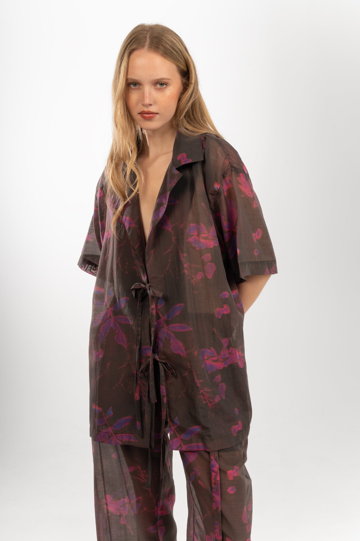 Rosa Shirt - Cyan Purple