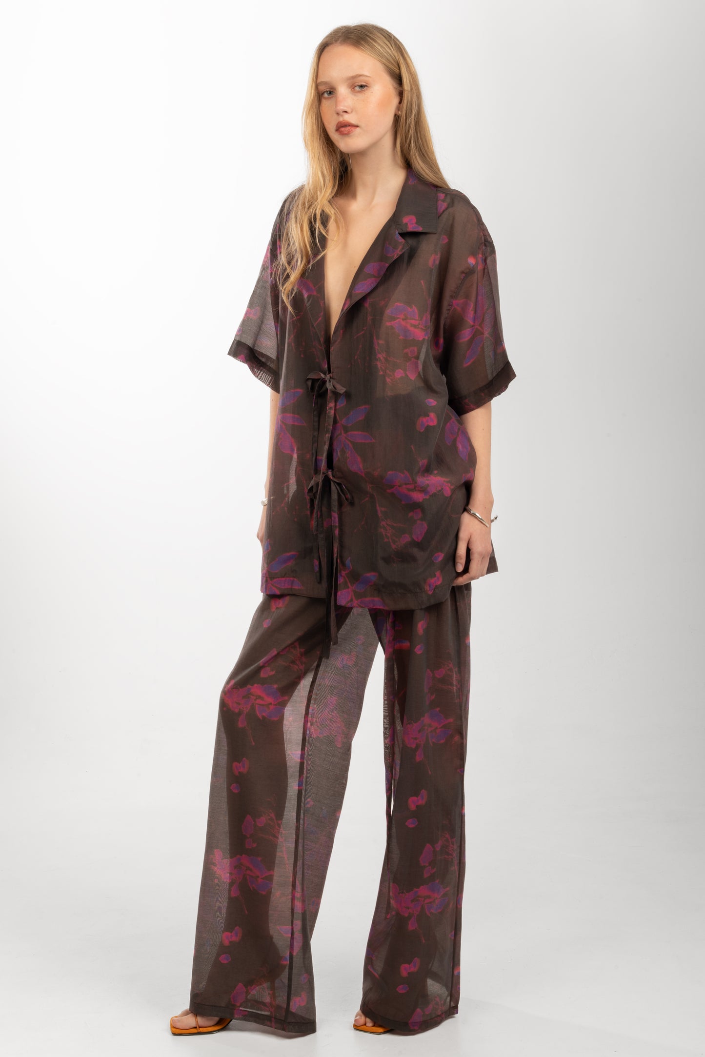 Rosa Shirt - Cyan Purple