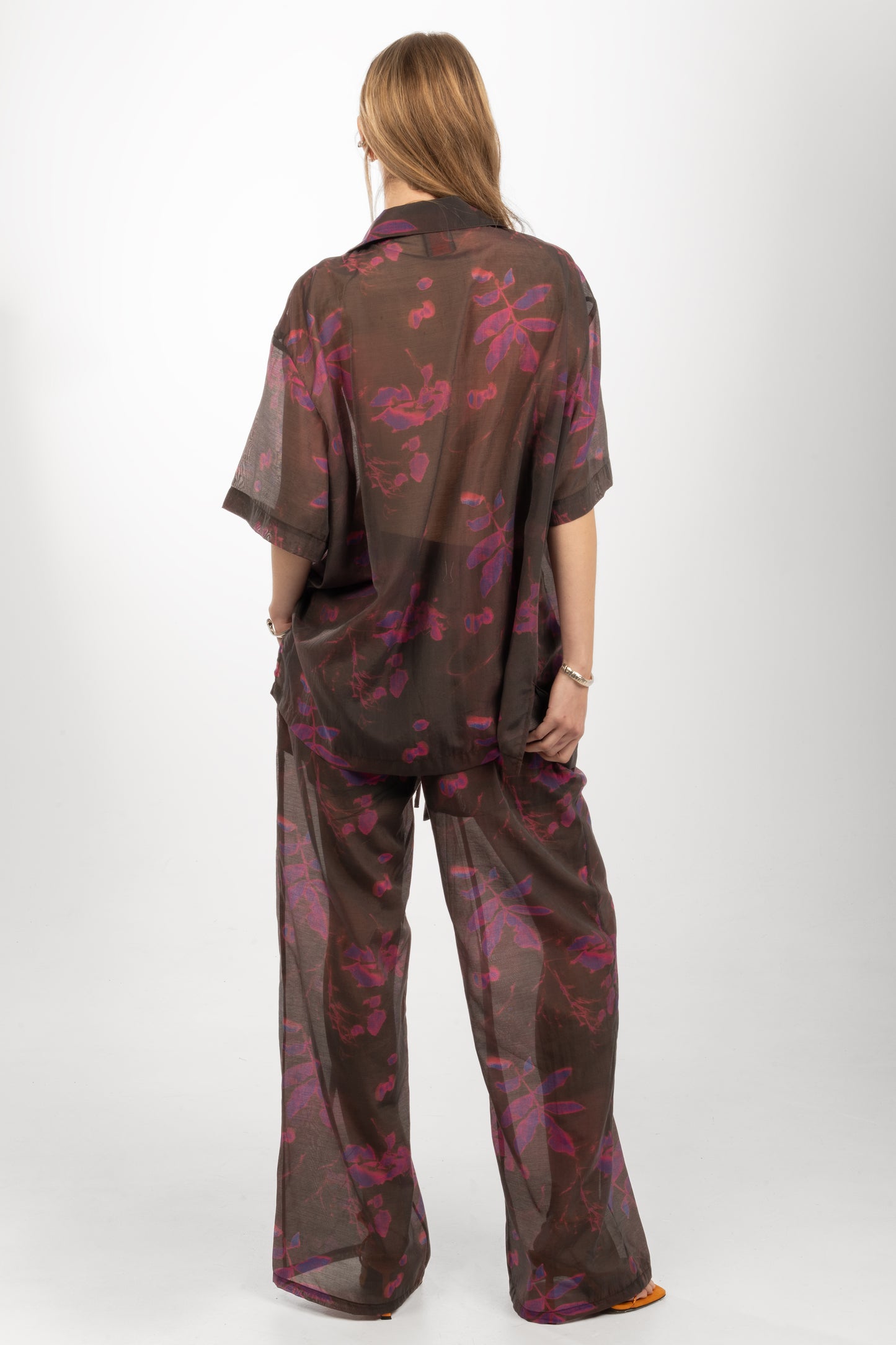 Rosa Shirt - Cyan Purple
