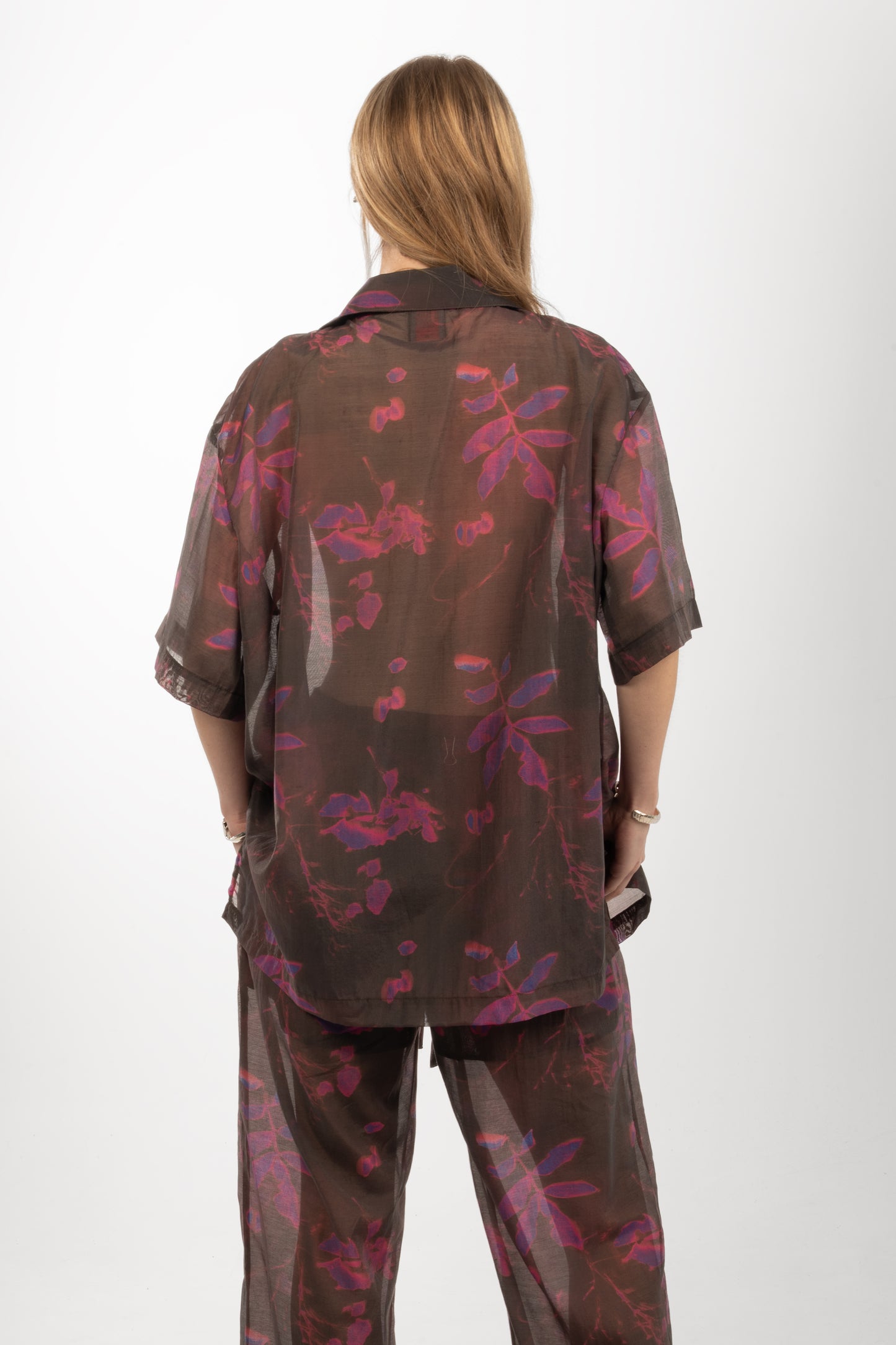 Rosa Shirt - Cyan Purple