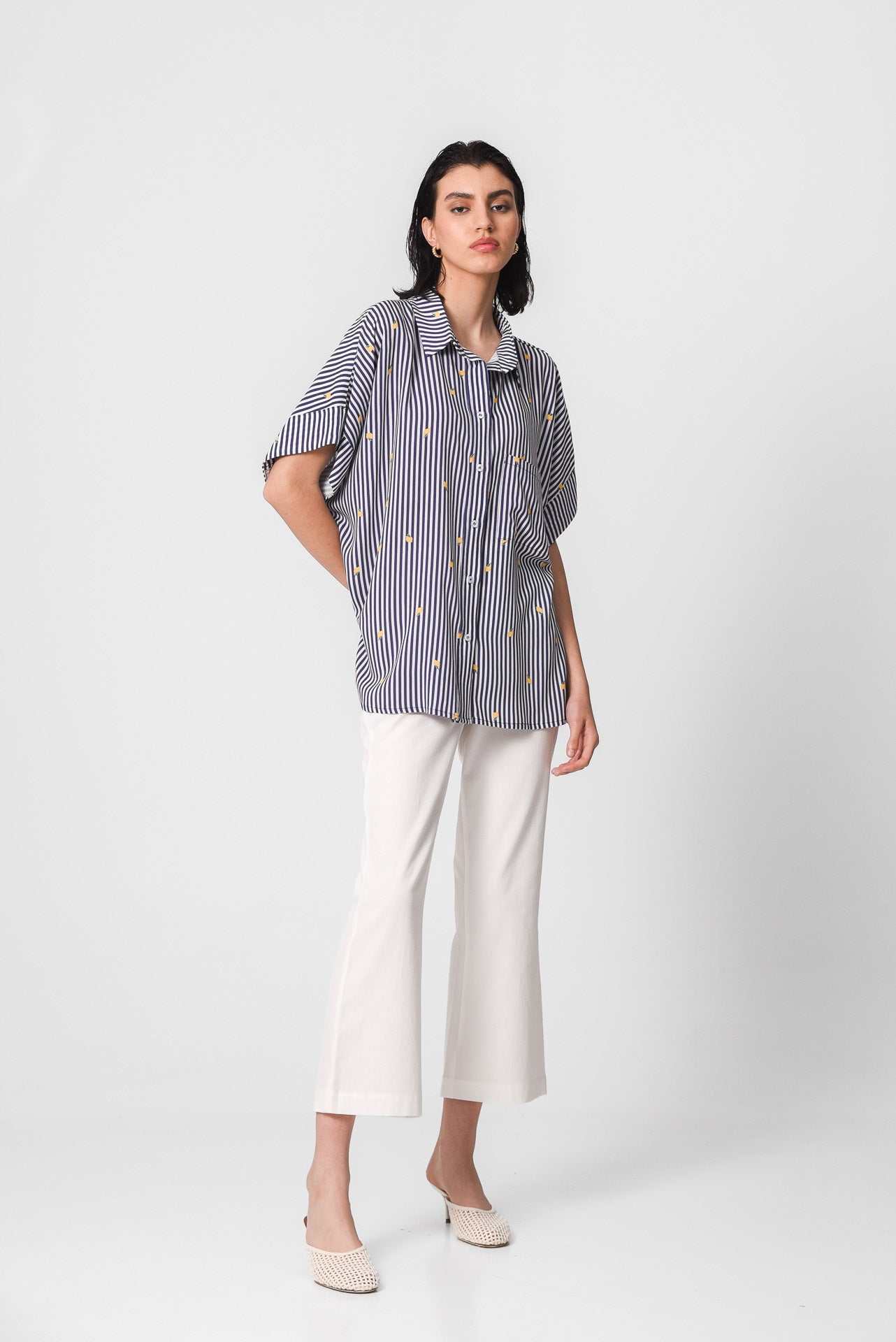 PERUGIA OVERSIZED SHIRT(CITRUS CHARM BLUE)