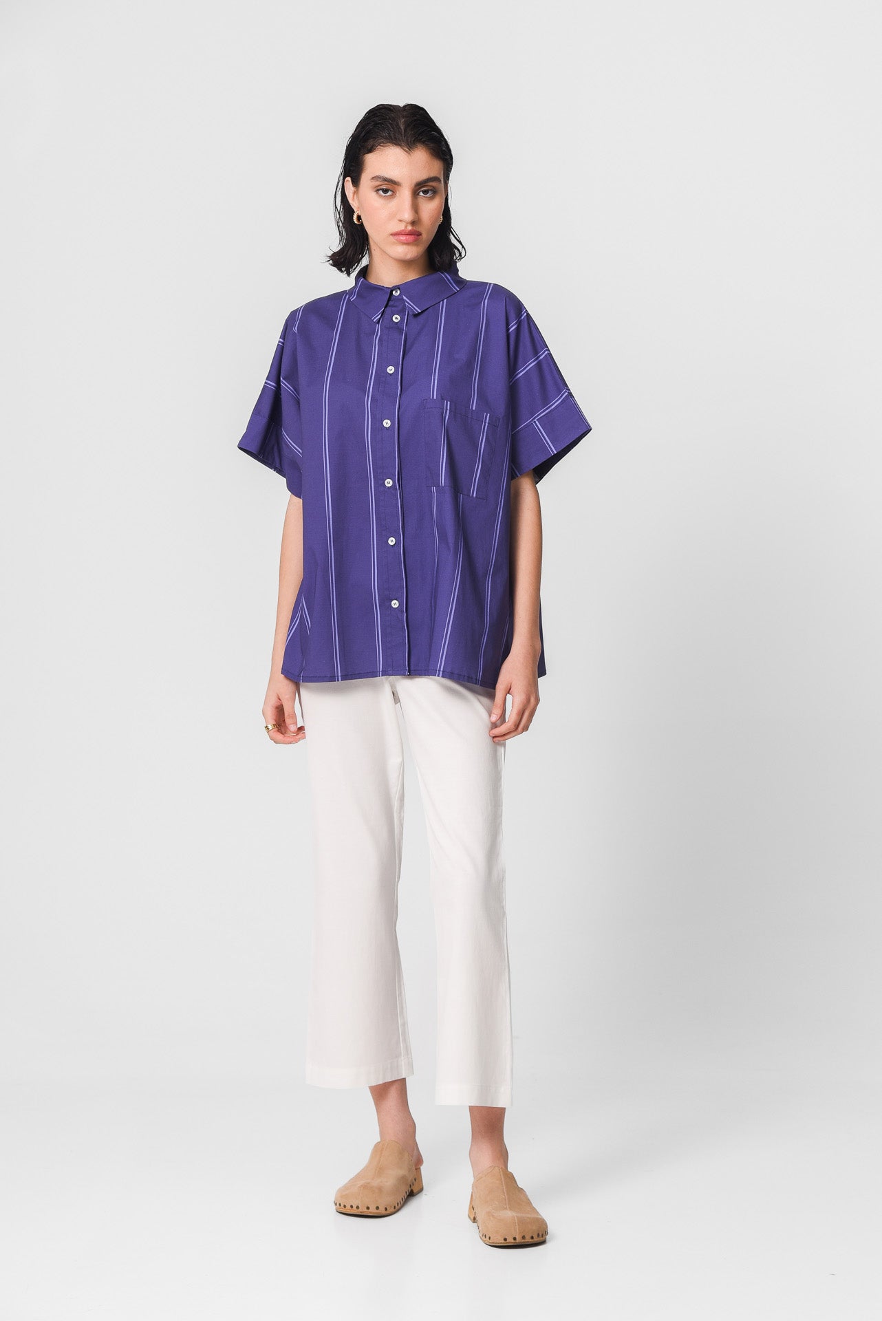 PERUGIA OVERSIZED SHIRT(OCEAN BANDS)