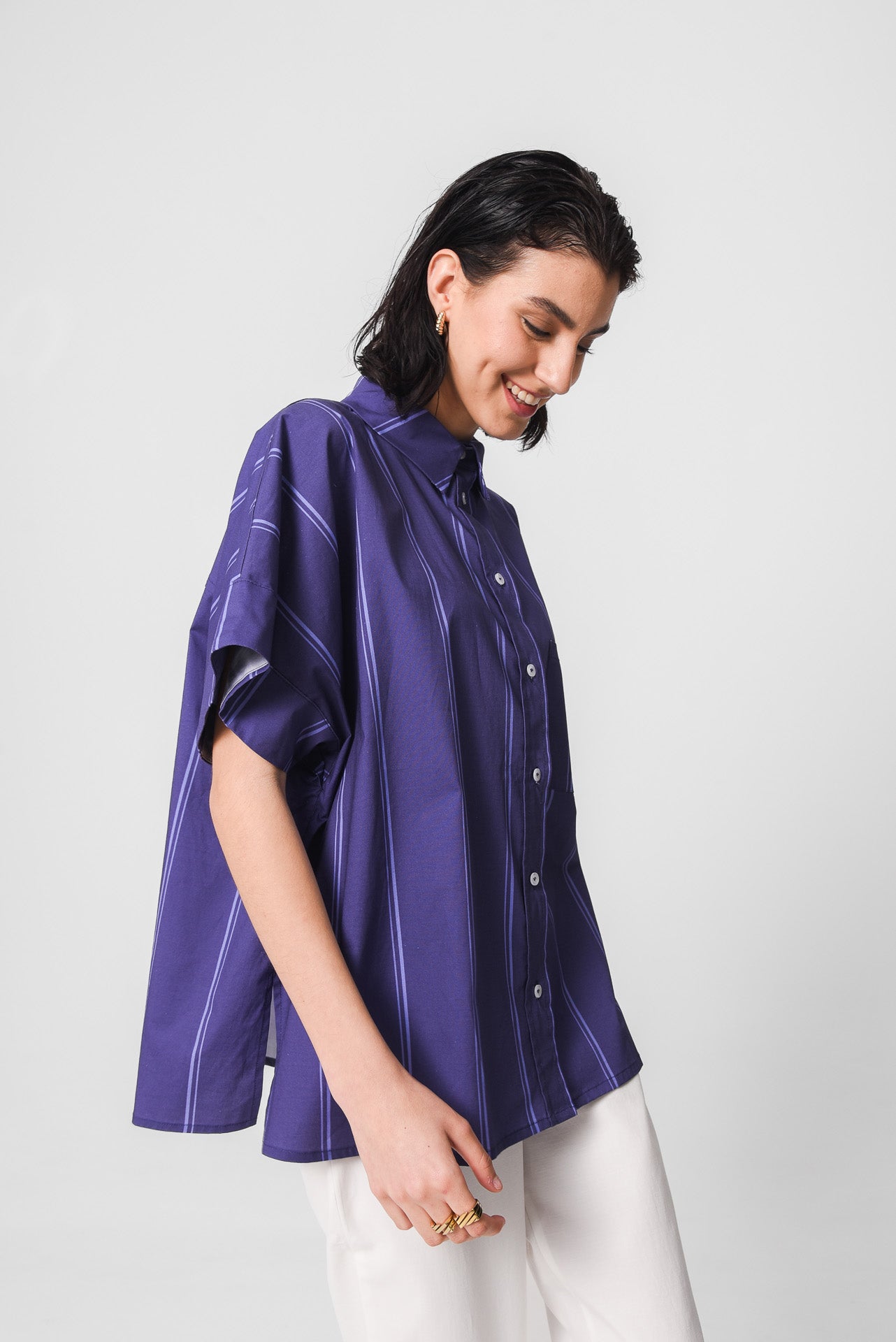 PERUGIA OVERSIZED SHIRT(OCEAN BANDS)