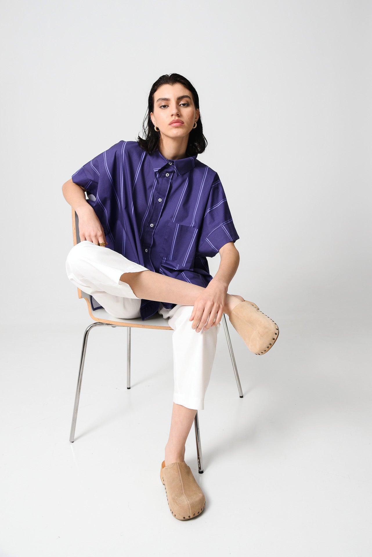 PERUGIA OVERSIZED SHIRT(OCEAN BANDS)