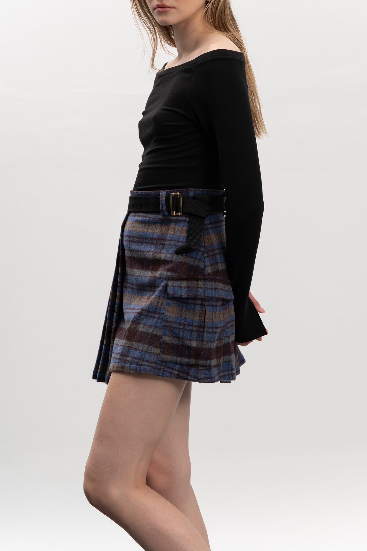 Canal Skirt - Timber Check
