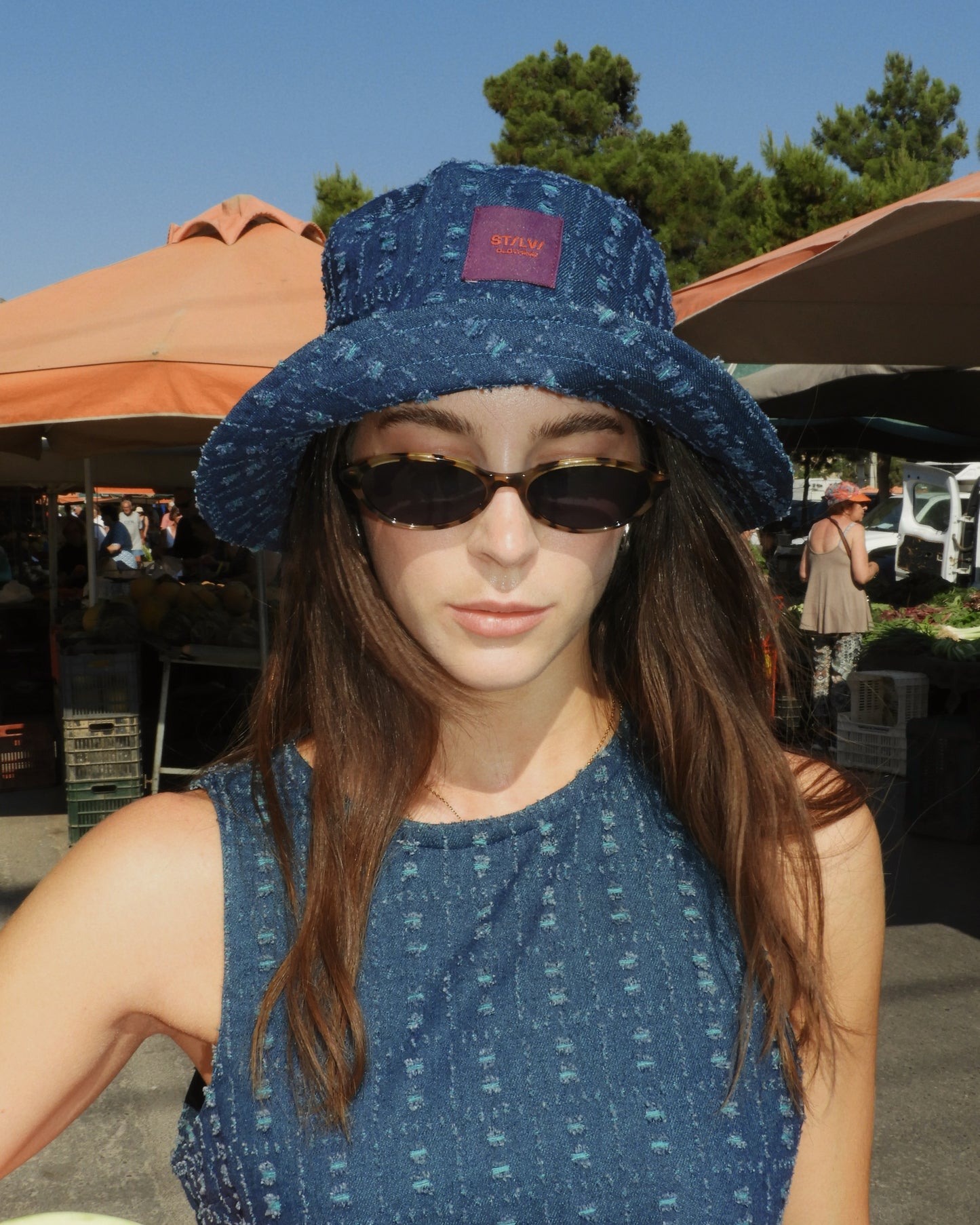 Ephemera Denim Bucket Hat