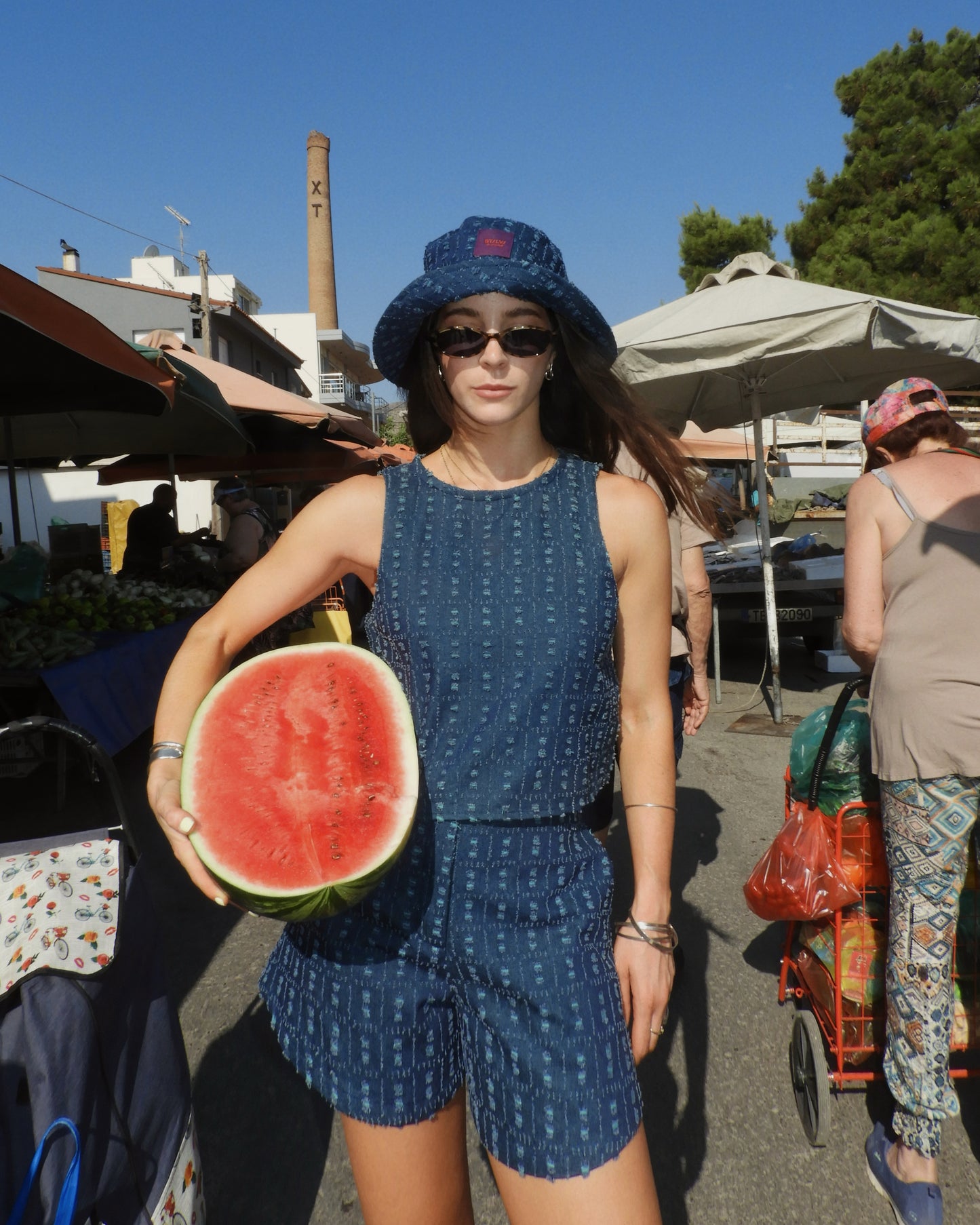 Ephemera Denim Bucket Hat